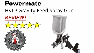 Powermate HVLP Gravity Feed Spray Gun review P0100037SP [upl. by Nnarefinnej174]