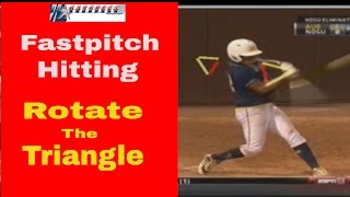 Best Fastpitch Softball Power Hitting Drill  Rotate the Triangle – A Rotational Hitting Mechanic [upl. by Ainez]