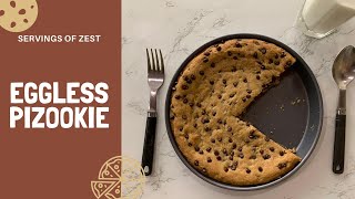 How to Make the Best Pizookie Eggless  Skillet Chocolate Chip Cookie in a Pan  Servings of Zest [upl. by Luapsemaj]