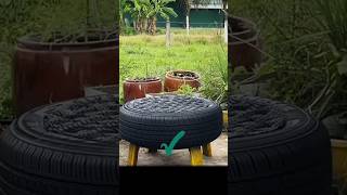 quotDIY Tire Chair  how to make tyre seat Used tyre use [upl. by Krissy342]