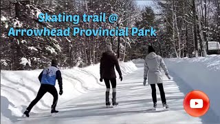 Arrowhead skating trail Ontario [upl. by Eiclek]