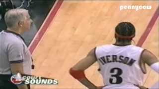 Allen Iverson amp Larry Brown argue with the RETARDED NBA Referee [upl. by Leonard26]