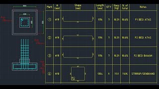 membuat BBS automatis pada autocad menggunakan plugin autorebar [upl. by Jea444]