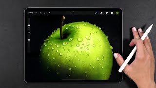 Draw With Me  Realistic Apple  My Procreate Digital Art Technique [upl. by Doreen813]