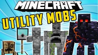 UTILITY MOBS Golems Colosos Torretas Hornos Vivientes  Minecraft Mod 1710 [upl. by Omor]