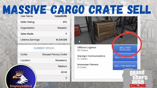 GTA 5 Online Massive Cargo Crate Sell  42 Crates  Double Payout [upl. by Yrolam]