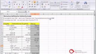 Excel Tutorial benutzerdefinierte Zahlenformate [upl. by Lizette]