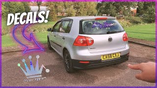 VOLKSWAGEN GOLF GETS NEW DECALS EP7 [upl. by Ennovi]