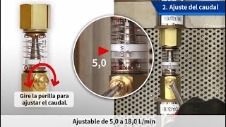 NITTO KOHKI FLOW METER Flujómetro con válvula especial para la línea de refrigeración para moldes [upl. by Adiahs]