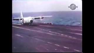 USS Forrestal C 130 Hercules Carrier Landing Trials22 [upl. by Coit]