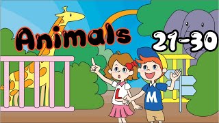 Easy Reading Practice for kids  80 Animals 2130 [upl. by Corkhill]