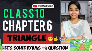 Class 10  chapter 6  Triangle learnmaths maths triangle geometry class class10th [upl. by Dadelos]