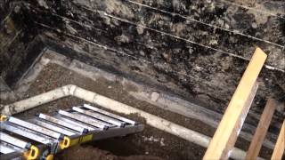 House foundation repair Part 3  Drain tile and waterproofing [upl. by Daukas]