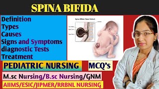 Spina bifida in Pediatric Nursing  Myelomeningocele  Types  Causes  Treatment  Nursing classes [upl. by Atiuqrehs]