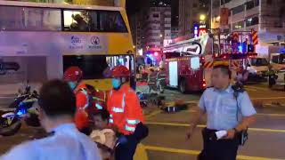 Dozens injured in Hong Kong bus crash [upl. by Remde239]