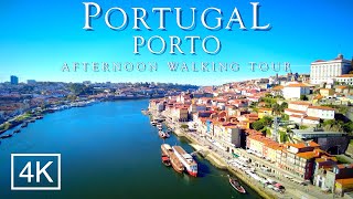 PORTO Walking Tour  Top of Luis I Bridge down to RIBEIRA esplanades  Portugal 4K Ultra HD [upl. by Oramlub]