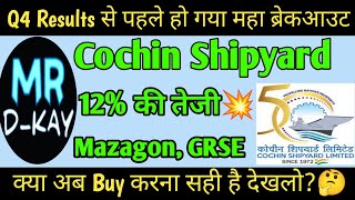 cochin shipyard share latest news cochin shipyard share target price Mazagon Dock GRSE Target🎯 [upl. by Ettedranreb]