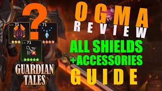 Guardian Tales  FUTURE PRINCESS BEST SHIELDS  ACCESSORIES for End game and beginners [upl. by Hassin]