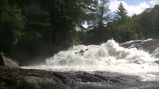 Kayaking video of the Raquette River in New York level 720 cfs [upl. by Mariya976]