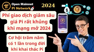 Pi Network  Phí giao dịch giảm sâu giá Pi rất khủng khi mạng mở 2024 [upl. by Enymsaj]