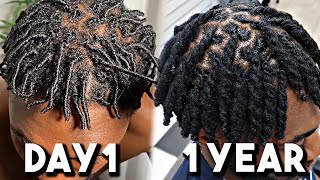 1 Year Visual Locs Journey  1  12 Months Starter Locs Dreadlocks Journey [upl. by Ydieh215]