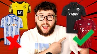 RANKING THE NEW BUNDESLIGA 202122 KITS  FOOTBALL KIT TIER LIST [upl. by Yruok]