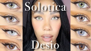 DESIO VS SOLOTICA Comparison PT 2 Testing TOP RATED Color Contacts Review amp TryOn [upl. by Meredeth]