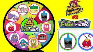 Grossery Gang Series 3 Putrid Power VS Fungus Amungus Spinning Wheel Game Punch Box Toy Surprises [upl. by Odnolor]