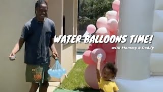 Stormi amp Travis Scott Play Water Balloons [upl. by Klemperer]