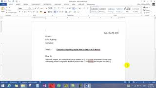 How to write a letter in Microsoft Word  Hindi [upl. by Yerdua]