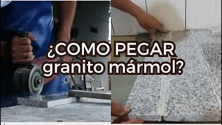 ¿COMO PEGAR granito mármol en un mesón para cocina [upl. by Theda]