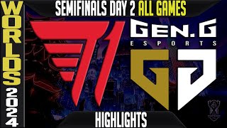 T1 vs GEN Highlights ALL GAMES  LoL Worlds 2024 Knockouts Semifinals T1 vs GenG [upl. by Janette]