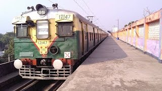 Biman Bander Airport EMU Train traverse on the elevated corridor of NSCBI Airport amp Dum Dum Cant [upl. by Leuqer749]