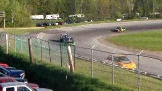 Cyclones Feature Race at Riverside Speedway Groveton NH 5162010 [upl. by Itnuahsa]