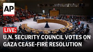 LIVE UN Security Council demands ceasefire in Gaza during Ramadan [upl. by Shear244]