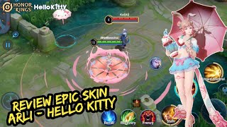 Review Skin Epic Hello Kitty Arli  Gongsun Li  Honor of Kings Global  Honor of Kings [upl. by Ahsuas336]