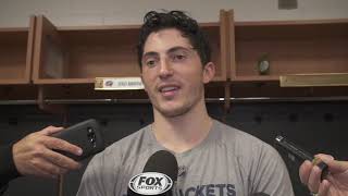 Post game Zach Werenski 101118 [upl. by Nyrat618]