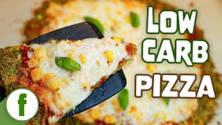 Brokkoli Pizza  Low Carb Pizza mit Brokkoli und Mais [upl. by Necyla]