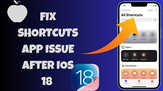 How To Fix Shortcuts App Issue After IOS 18 Beta Update Latest Method 2024 [upl. by Obocaj572]