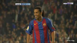 Ronaldinho vs Real Madrid 200405 La Liga 12R [upl. by Roch656]