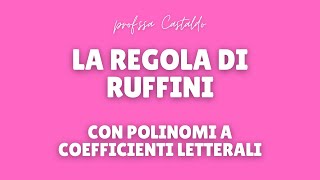 La regola di Ruffini divisione tra polinomi a coefficienti variabili [upl. by Euqinomad]