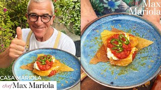 Millefoglie di Pane Carasau con Ricotta e Pomodorini  Ricetta di Chef Max Mariola [upl. by Elamor]