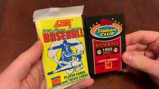 MATTINGLY RICKEY 1990 Score amp 1992 Stadium Club Series 2 junkwax rippingpacks baseball cards [upl. by Uriiah]