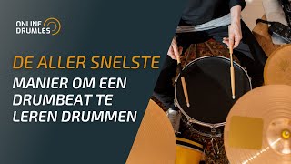 De ALLER snelste manier om een drumbeat te leren drummen  Online Drumles 11 [upl. by Ener414]