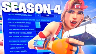 NEW Best CONSOLE Settings For Season 4 Fortnite PS4PS5Xbox [upl. by Nylg]