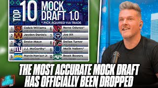 The Most Accurate Mock Draft Has Officially Been Released amp Has Some SHOCKERS  Pat McAfee Reacts [upl. by Annairdna780]