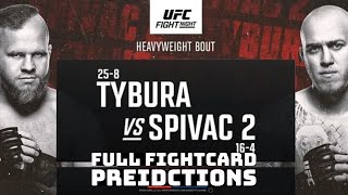 UFC Fight Night Tybura vs Spivac 2 Vegas 95 Predictions amp Full Card Breakdown [upl. by Rowell279]