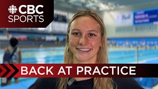 Summer McIntosh excited to race in front of energetic fans at Olympic swim trials  CBC Sports [upl. by Ayadahs]