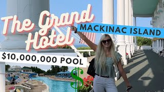 STAYING AT THE GRAND HOTEL MACKINAC ISLAND New 10000000 pool horse back riding biking fudge [upl. by Ardnalak]