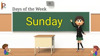 Days of the Week with Spellings  Sunday Monday ki spelling  Learn Days name for kids [upl. by Htiekal]